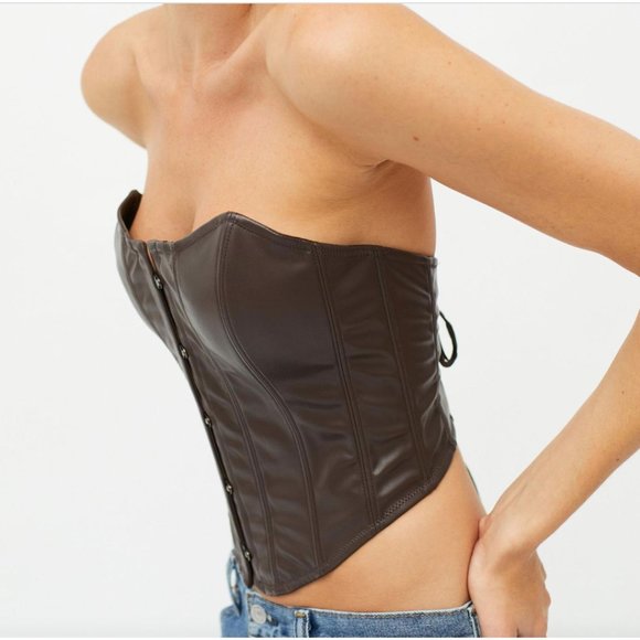 Urban Outfitter Out From Under Luna Faux Leather Corset - Picture 2 of 5